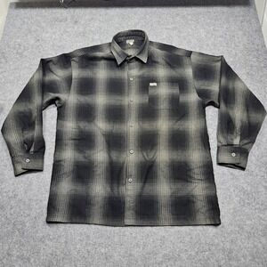 Vintage CalTop Shirt Men Large Plaid Flannel Button Up Cholo Made USA XL